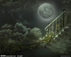 梦幻天空 星球 台阶 影楼背景