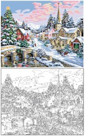 数字油画 雪景