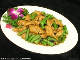 豆豉杭椒爆肥肠