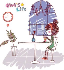 女生的生活 Girl s Life 喝饮料