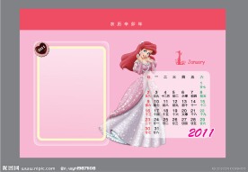 迪斯尼2011年1月台历