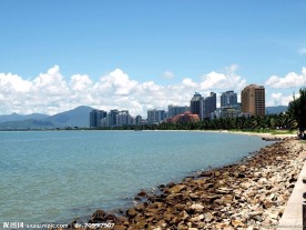 海南三亚湾风光