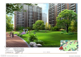 疏林缓坡效果图