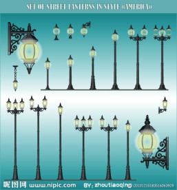 欧式灯具矢量素材