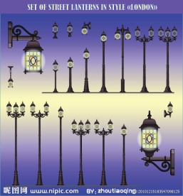 欧式灯具矢量素材