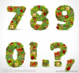 阿拉伯数字矢量素材