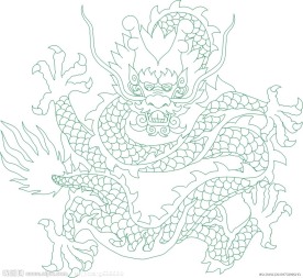 矢量的线条龙