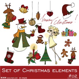 圣诞元素矢量素材