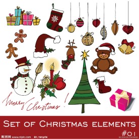 圣诞元素矢量素材