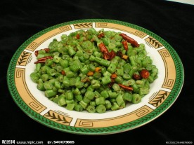 榄菜肉沫四季豆