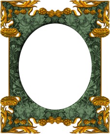 金色花纹边框