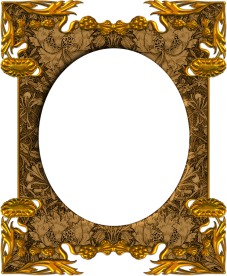金色花纹边框