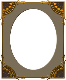 金色花纹边框