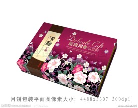 中秋富贵月月饼包装（展开图）