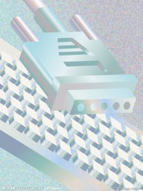 动感键盘数据线通讯科技背景