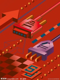 动感箭头数据线通讯科技背景