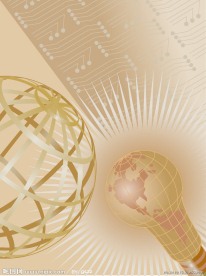 地球灯泡光芒商务科技背景