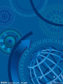 动感箭头齿轮商务科技背景