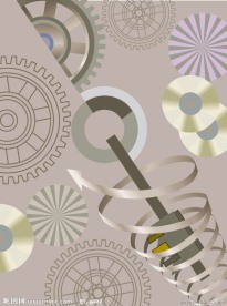 动感箭头齿轮光盘商务科技背景