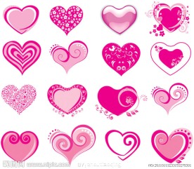 红桃心矢量素材