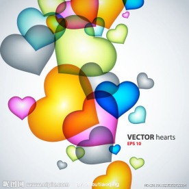 动感桃心矢量素材