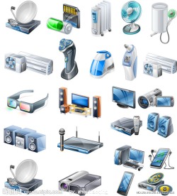 家用电器图标矢量素材