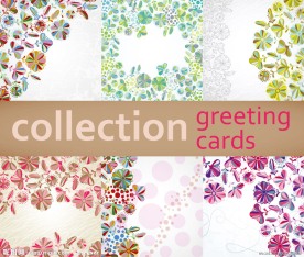 梦幻花纹花边底纹卡片