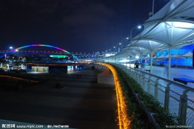 上海浦西高架步桥 LED夜景照明