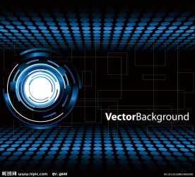 动感三维空间圆点商务科技背景