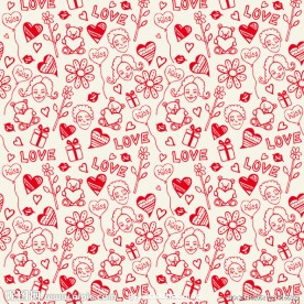 红桃心背景矢量素材