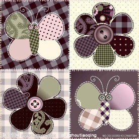 可爱布纹背景矢量素材