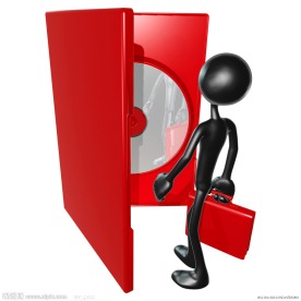 数据光盘商务3d小人