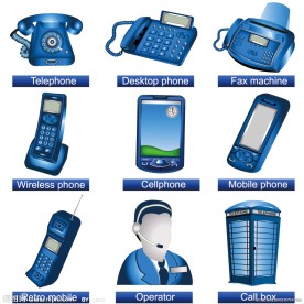 电话手机通讯工具矢量图标