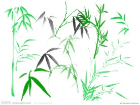 国画竹子竹叶笔刷