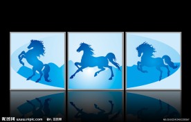 无框画骏马奔腾