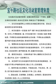 社区管理制度展板