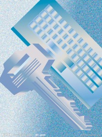 钥匙键盘商务科技背景