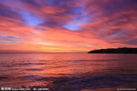 海滩夕阳