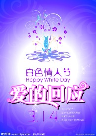 白色情人节海报