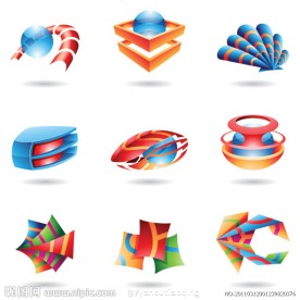 3D立体LOGO矢量素材