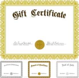 古典花纹花边框证书