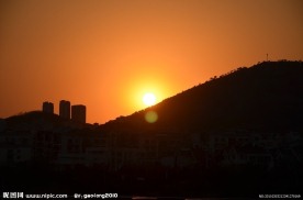 夕阳光影