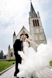 世界之窗前的幸福