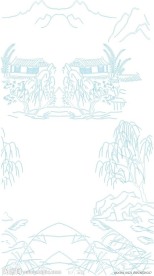 雕刻花 白描 花边