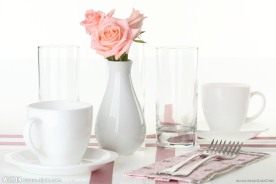 清新淡雅玫瑰餐具