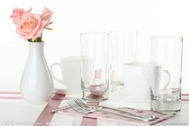 清新淡雅玫瑰餐具