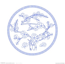 冰梅瓷盘