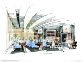 手绘 景观效果图 景观设计