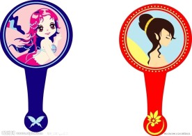 小镜子卡通可爱