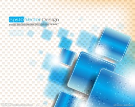 动感方形方块格子商务科技背景